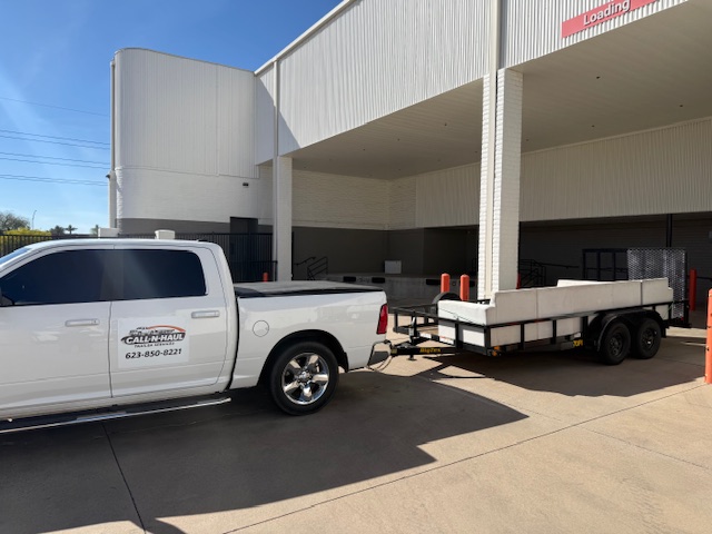Call N Haul truck and trailer at loading dock Arizona